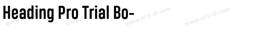 Heading Pro Trial Bo字体转换